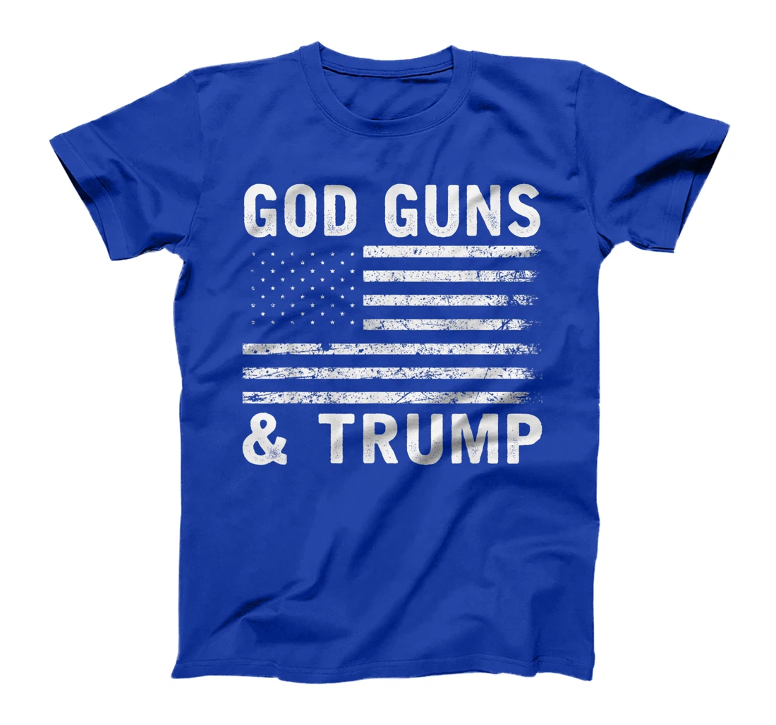 God Guns And Trump 2nd Amendment Flag Vintage Retro T-Shirt