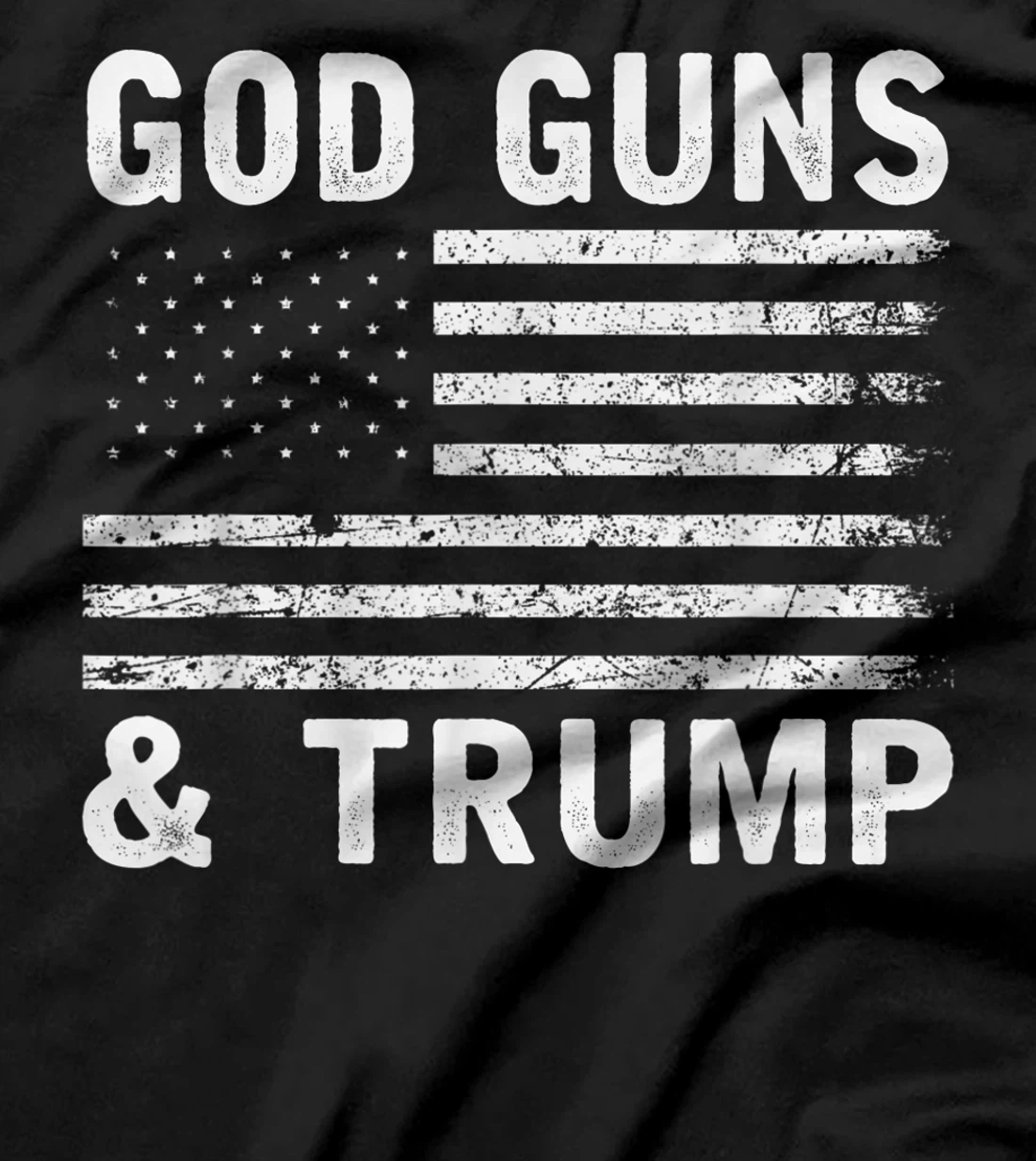 God Guns And Trump 2nd Amendment Flag Vintage Retro T-Shirt