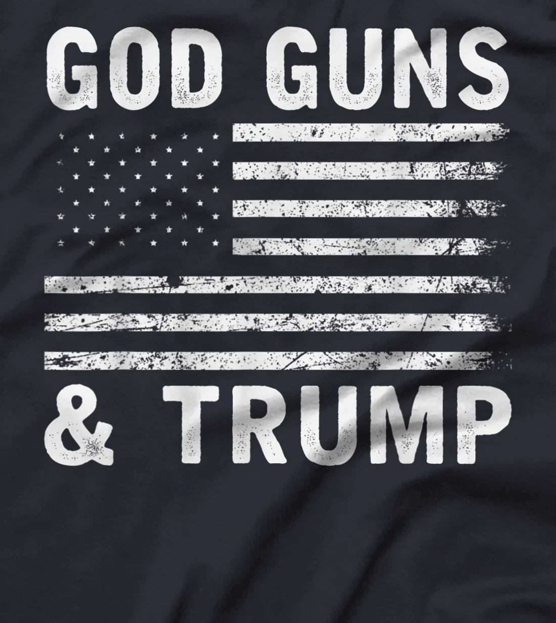 God Guns And Trump 2nd Amendment Flag Vintage Retro T-Shirt