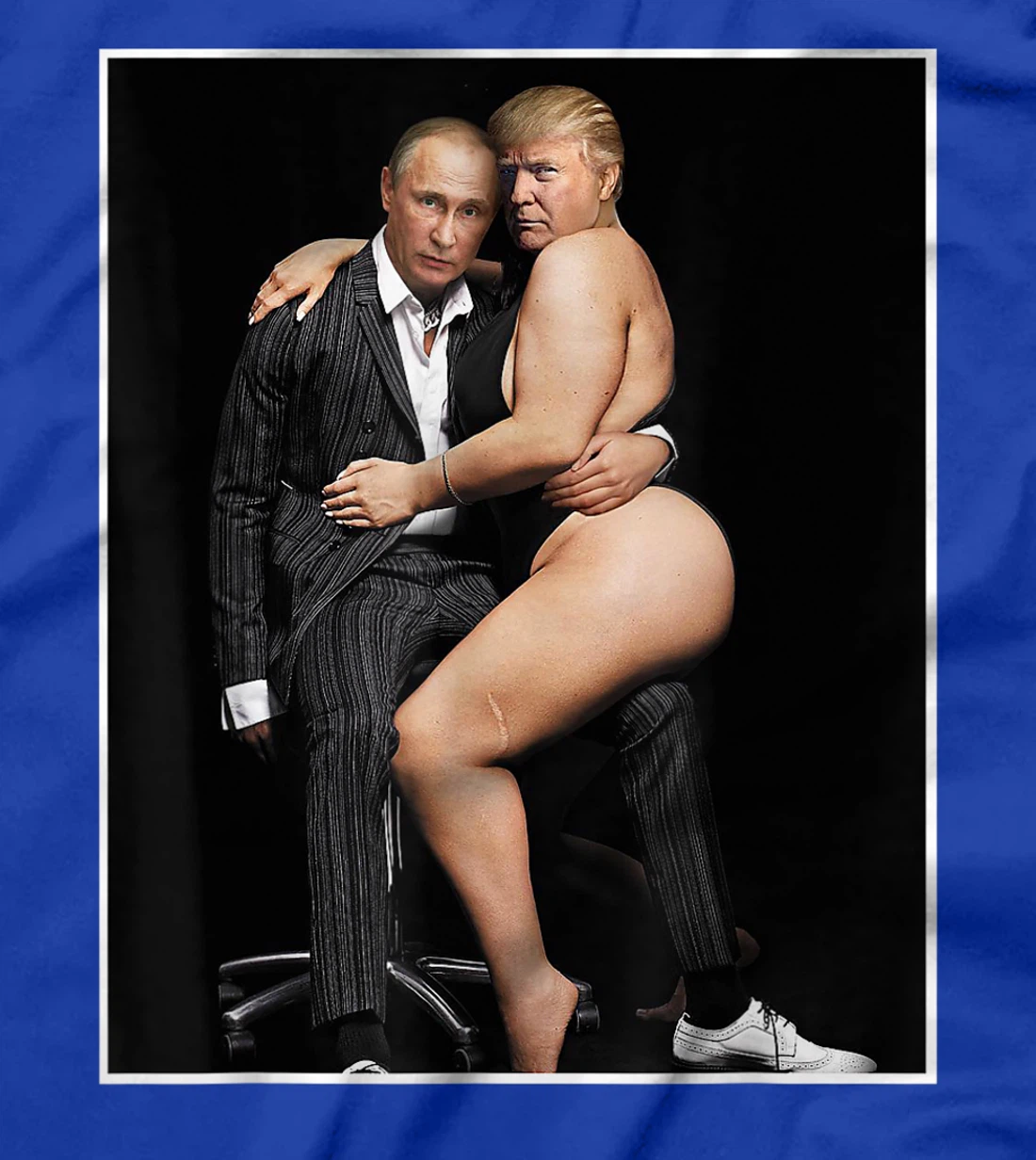 Putin with Sexy Trump on Desk Funny Anti Trump T-Shirt