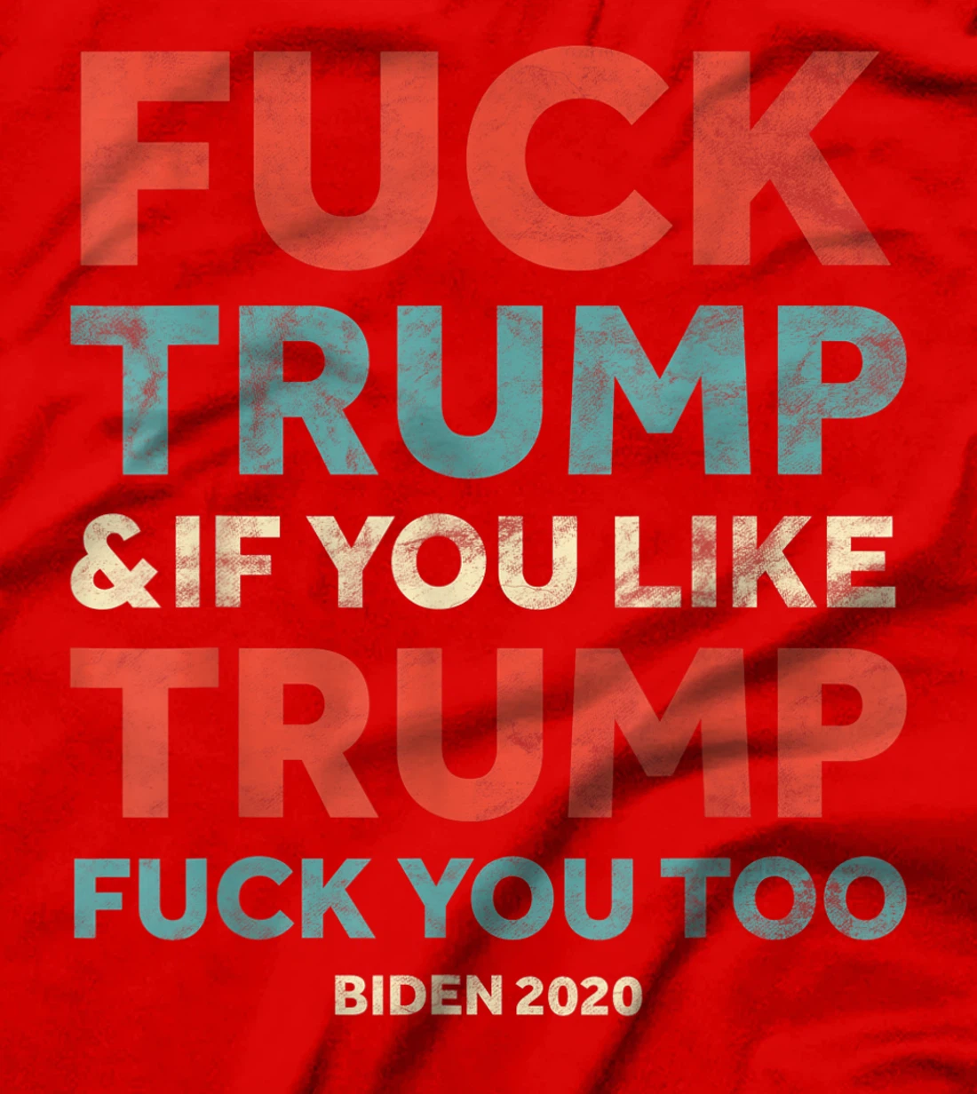 Funny Vintage Fuck Trump & if you Like Trump Fuck you too T-Shirt