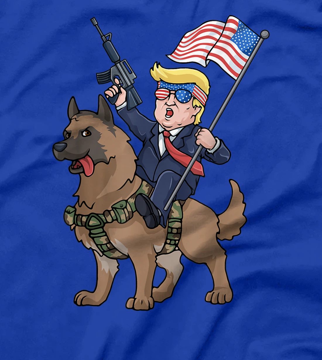 Trump Belgian Malinois Dog American Hero K9 4th Of July T-Shirt