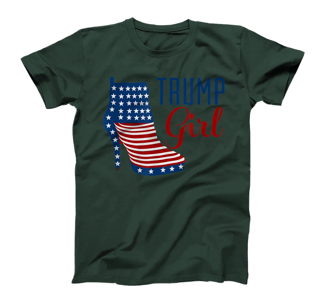 Trump Girl High Heel with flag T-Shirt