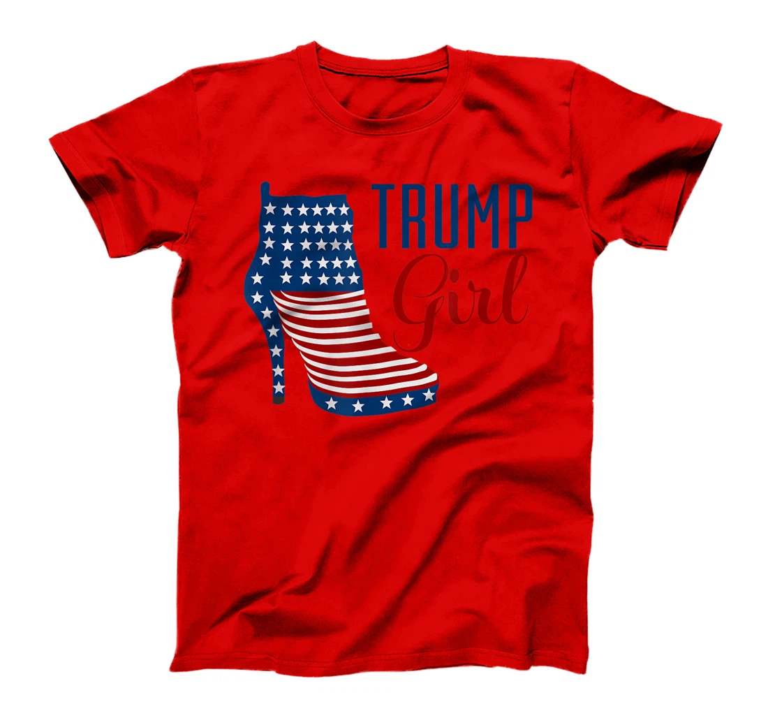 Trump Girl High Heel with flag T-Shirt