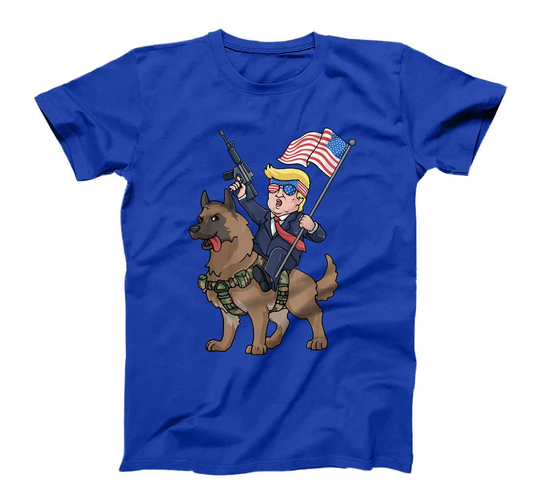Trump Belgian Malinois Dog American Hero K9 4th Of July T-Shirt