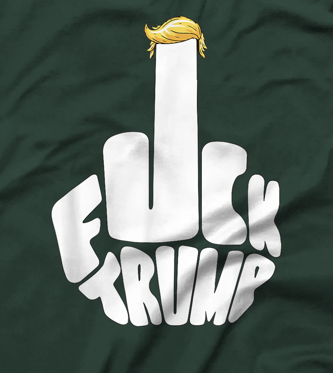 Fuck Trump Cute Middle Finger Golden Hair Anti GOP Amazing T-Shirt