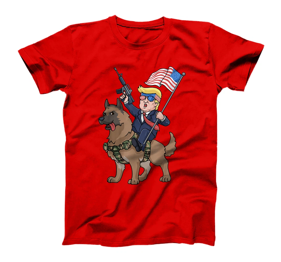 Trump Belgian Malinois Dog American Hero K9 4th Of July T-Shirt