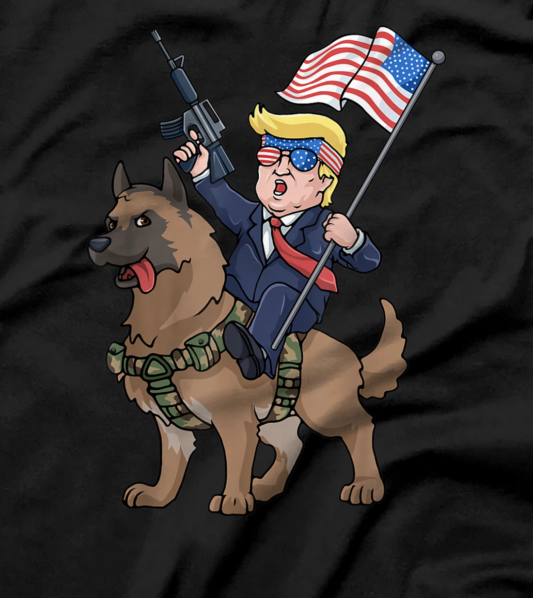 Trump Belgian Malinois Dog American Hero K9 4th Of July T-Shirt