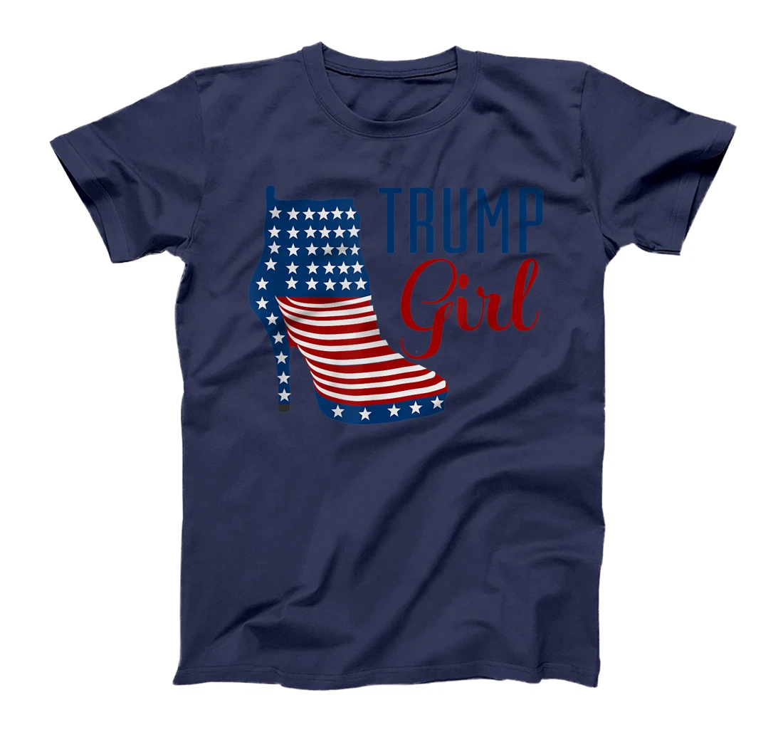 Trump Girl High Heel with flag T-Shirt