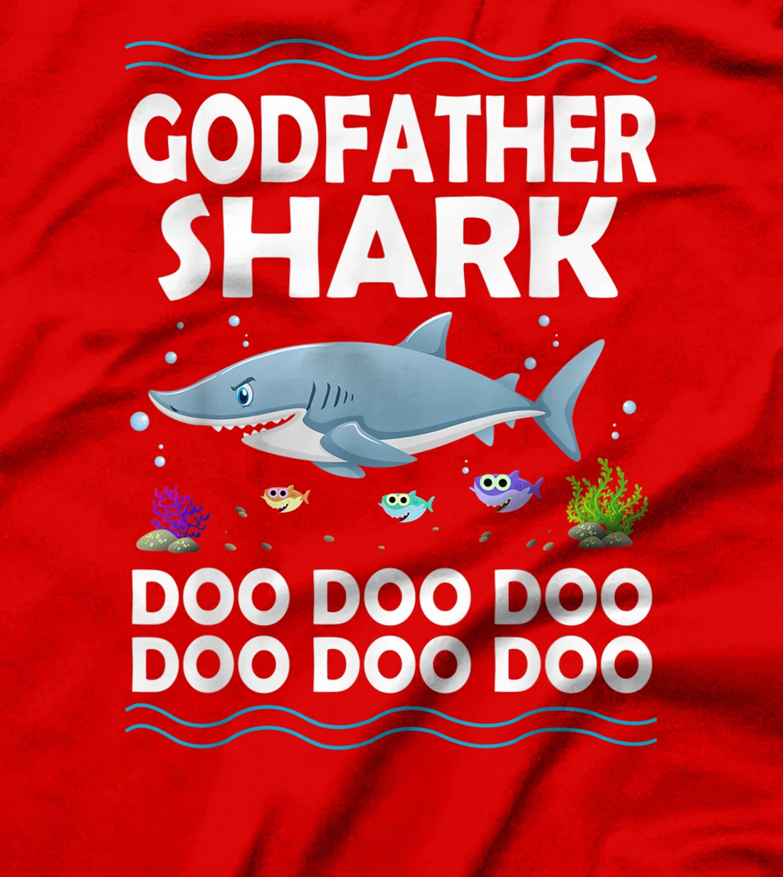 Godfather Shark T-Shirt Doo Doo Funny Baby Mommy Kids T-Shirt