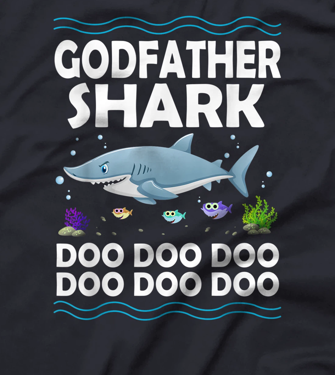 Godfather Shark T-Shirt Doo Doo Funny Baby Mommy Kids T-Shirt