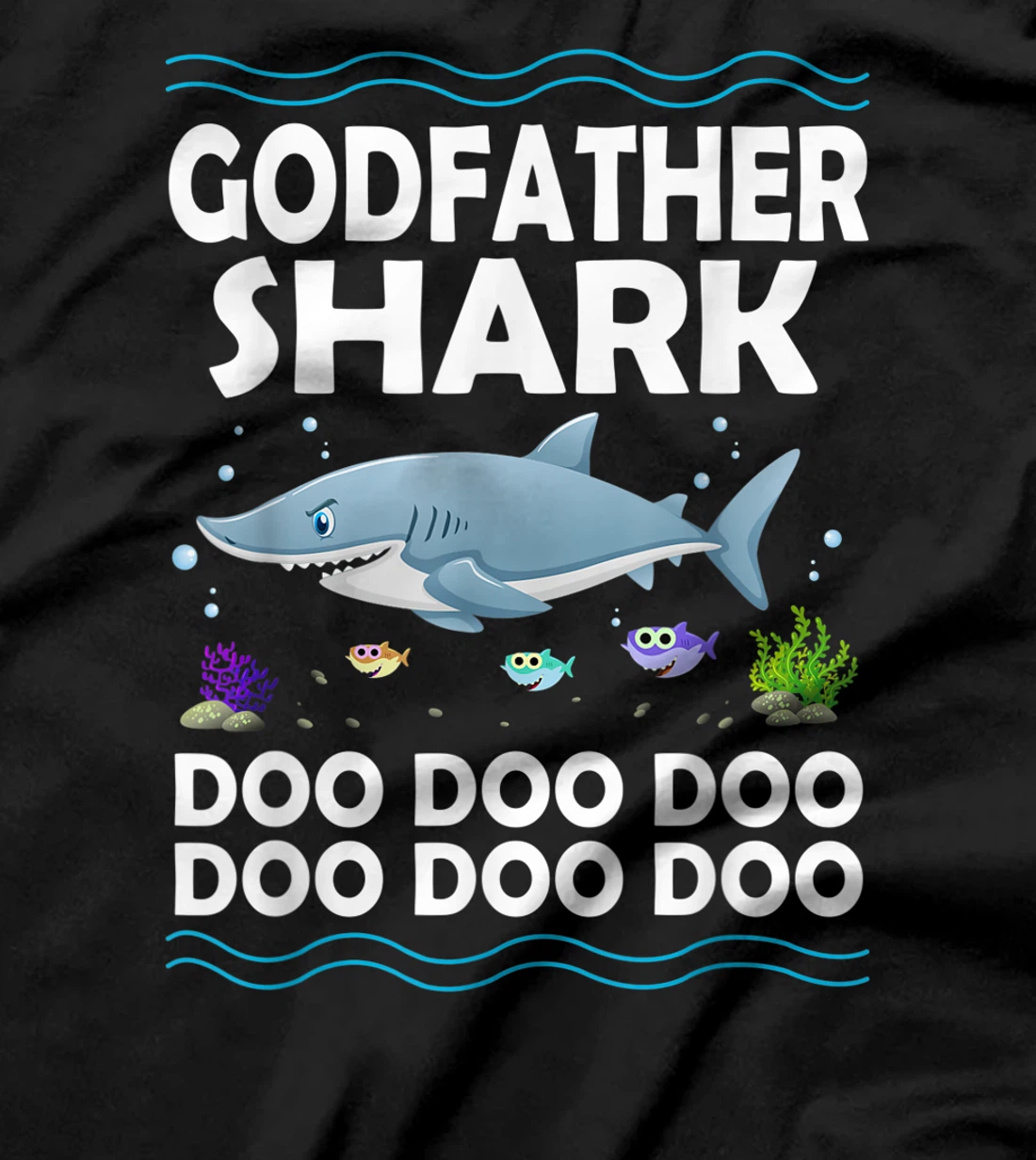 Godfather Shark T-Shirt Doo Doo Funny Baby Mommy Kids T-Shirt