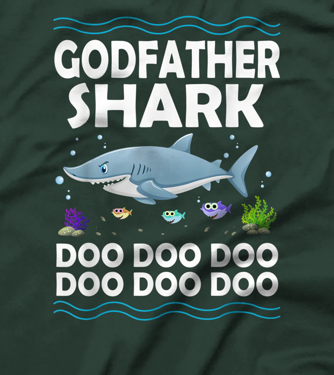 Godfather Shark T-Shirt Doo Doo Funny Baby Mommy Kids T-Shirt