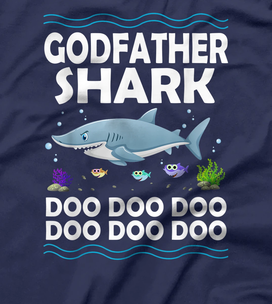Godfather Shark T-Shirt Doo Doo Funny Baby Mommy Kids T-Shirt