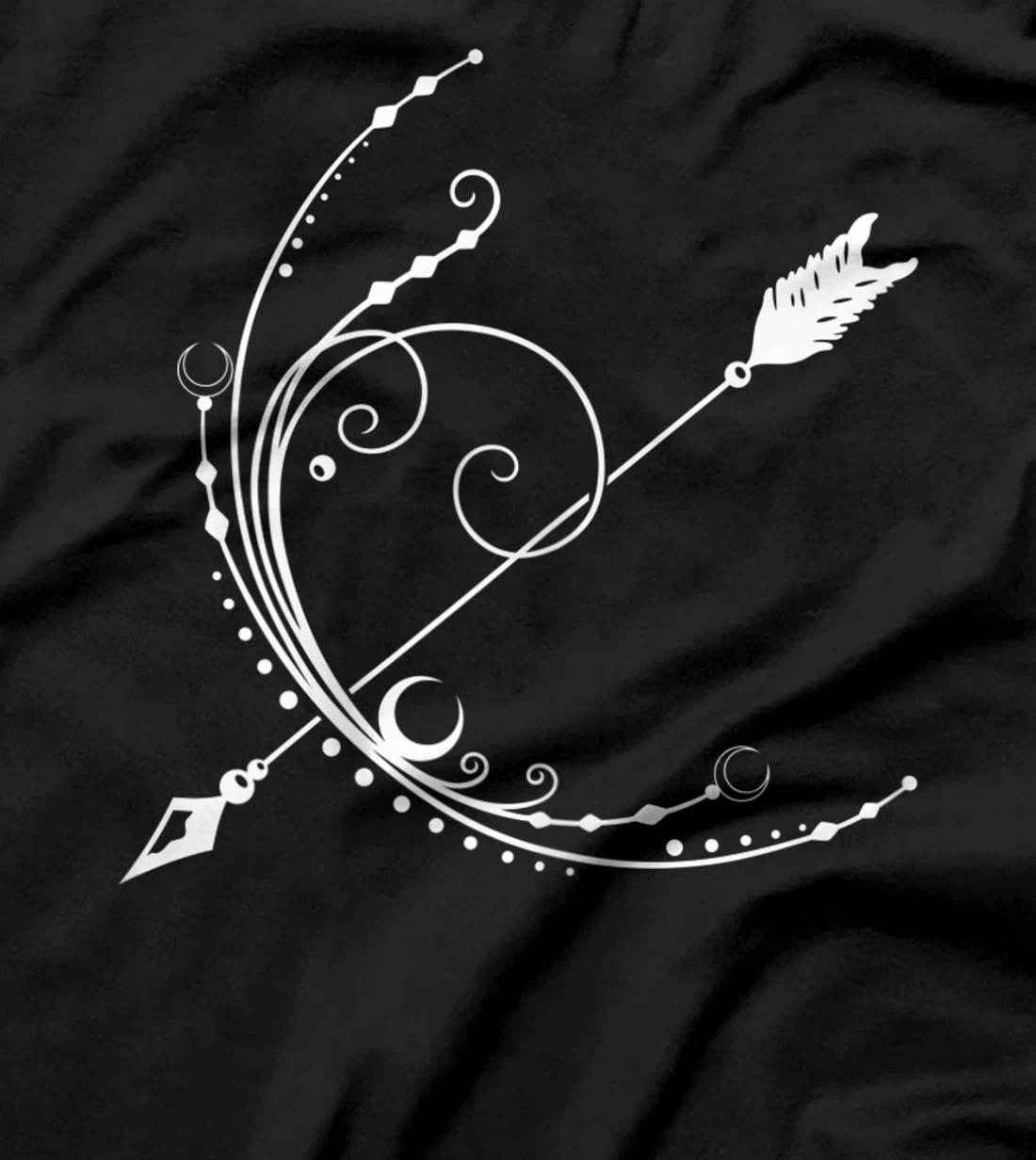 Womens Bow Arrow for Moon Goddess feminine Wicca Pagan Gift Idea T-Shirt