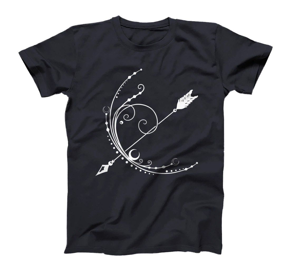 Womens Bow Arrow for Moon Goddess feminine Wicca Pagan Gift Idea T-Shirt