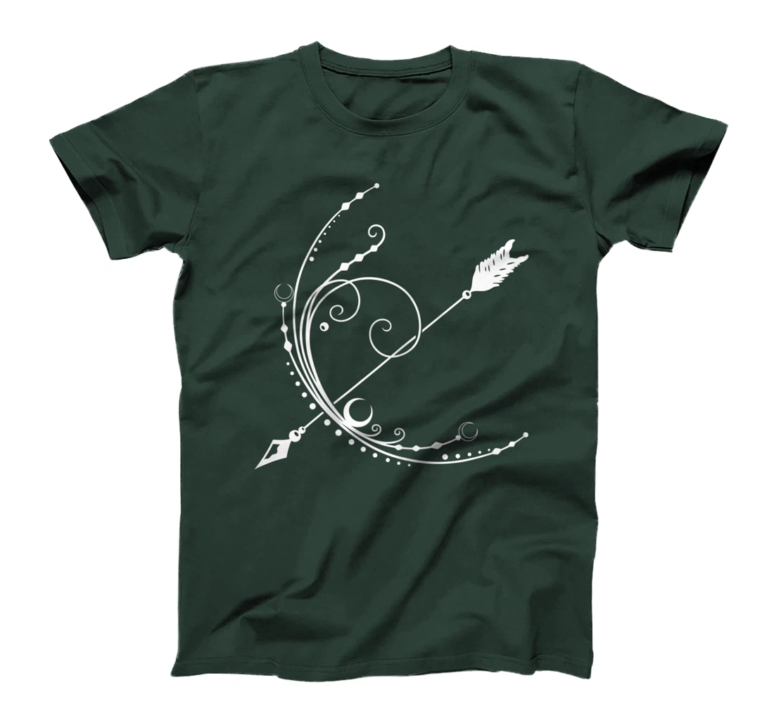 Womens Bow Arrow for Moon Goddess feminine Wicca Pagan Gift Idea T-Shirt
