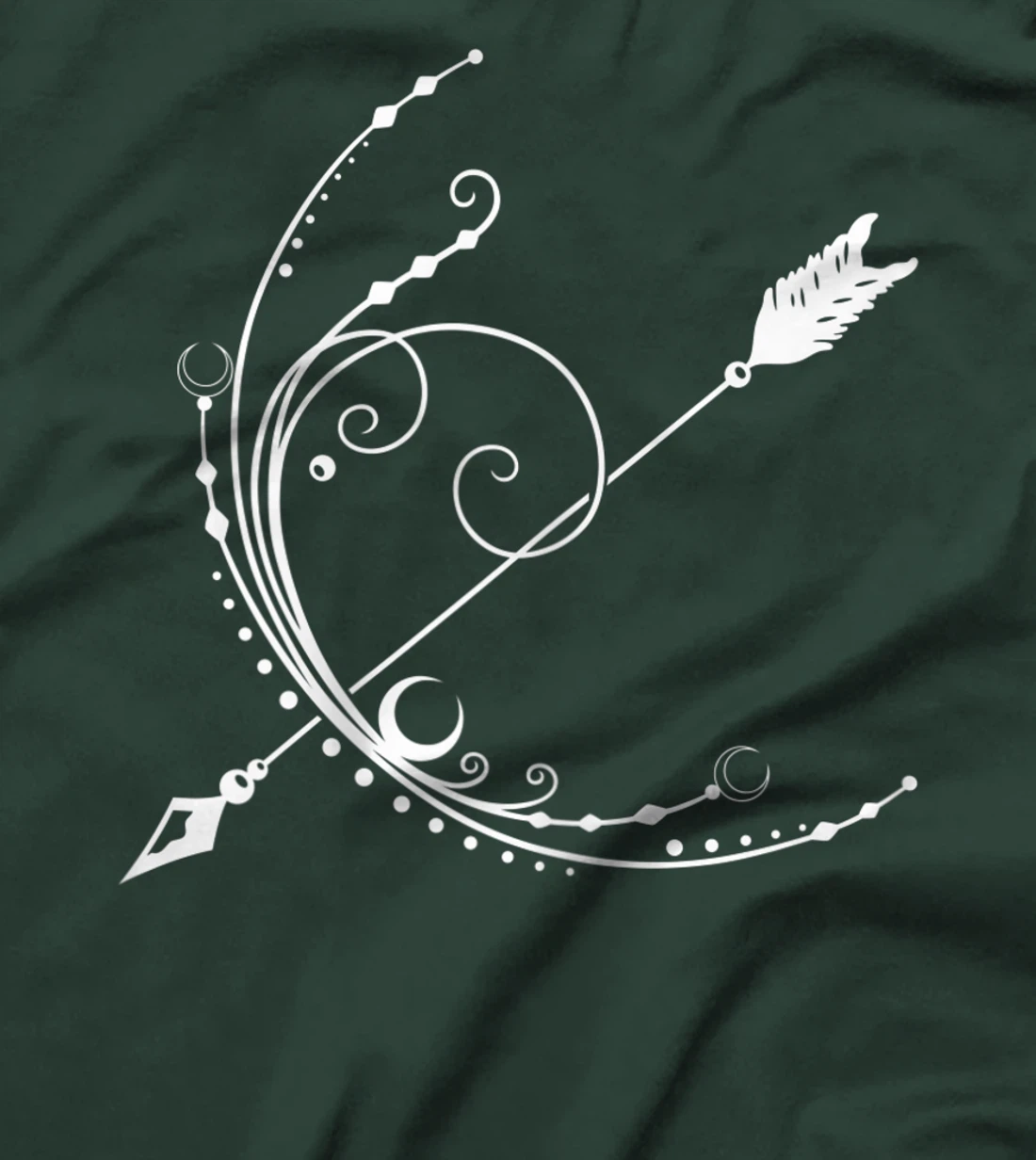 Womens Bow Arrow for Moon Goddess feminine Wicca Pagan Gift Idea T-Shirt