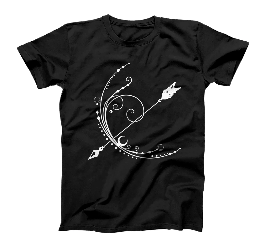 Womens Bow Arrow for Moon Goddess feminine Wicca Pagan Gift Idea T-Shirt