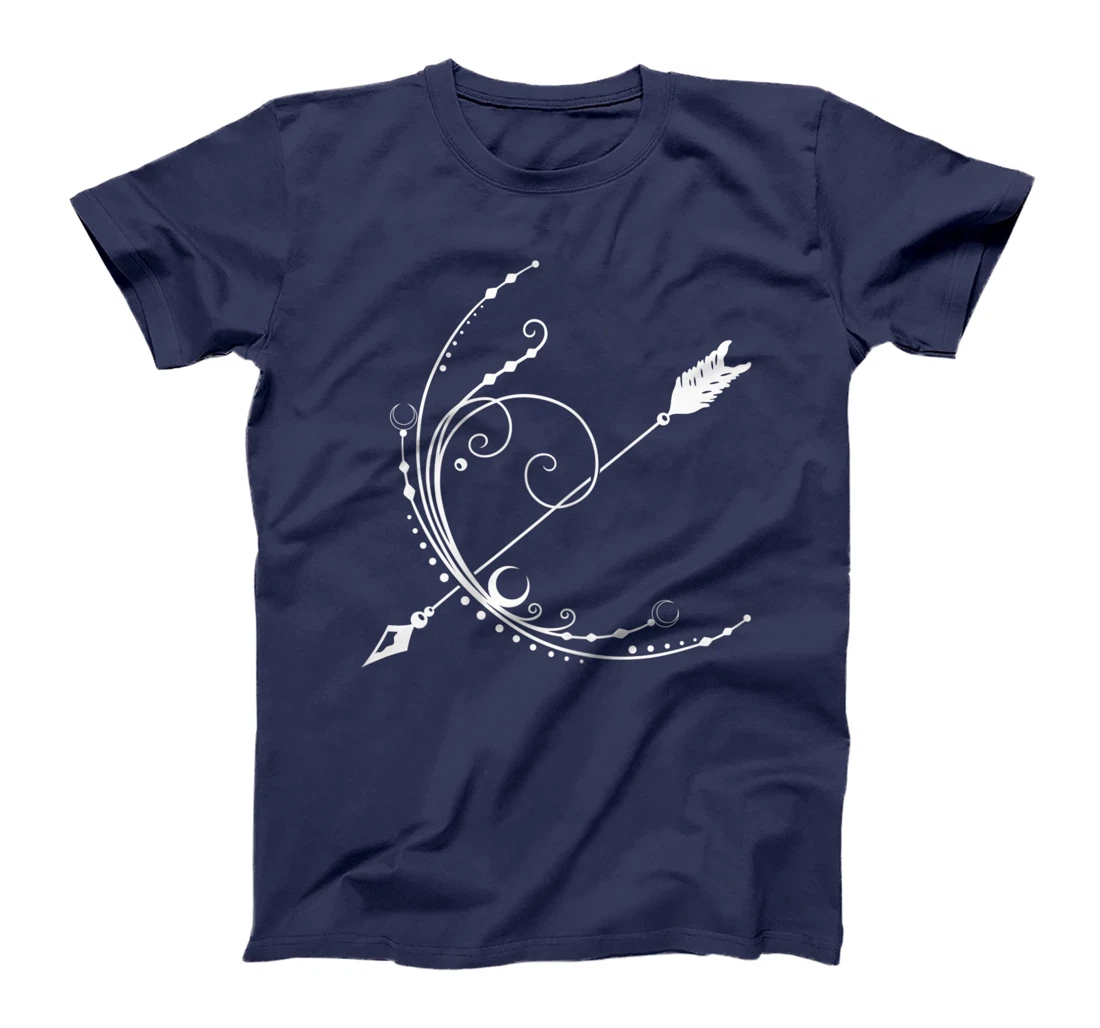Womens Bow Arrow for Moon Goddess feminine Wicca Pagan Gift Idea T-Shirt