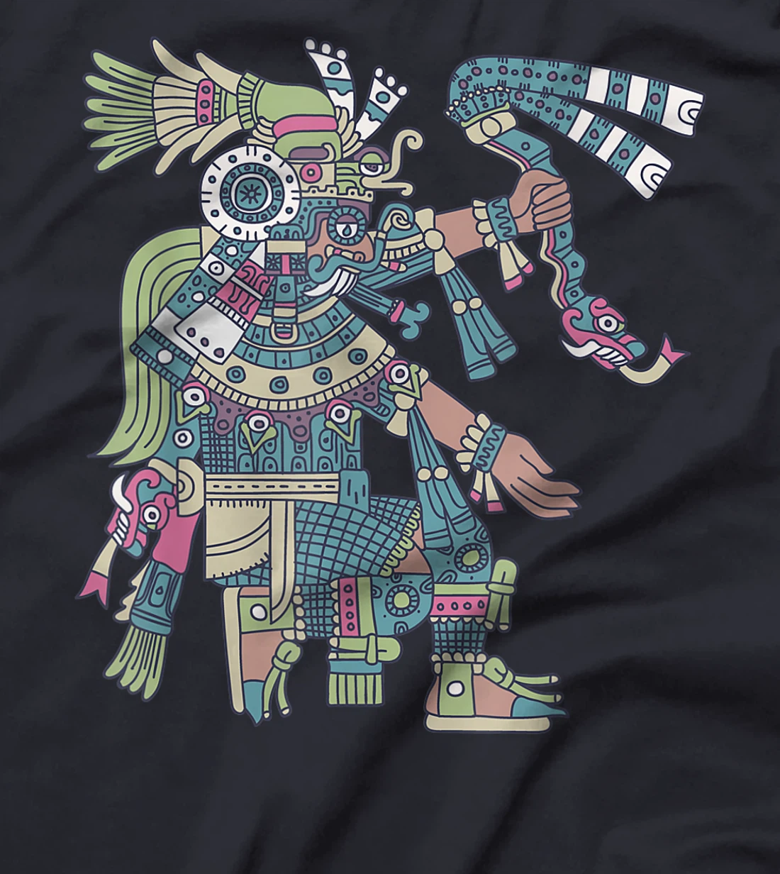 Tlaloc - Aztec God of Rain - Aztec Deity T-Shirt