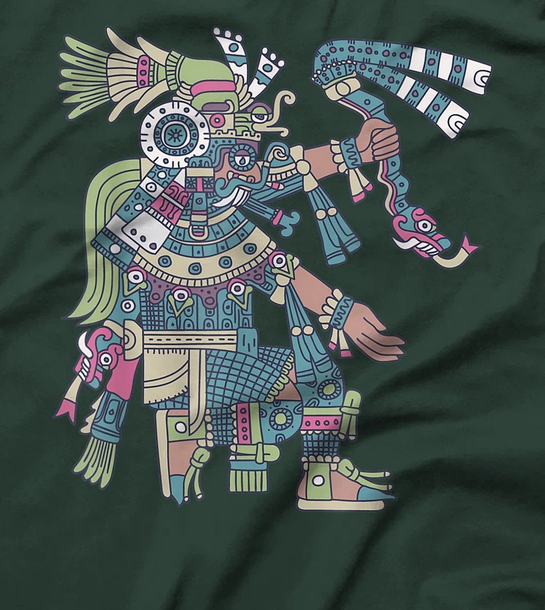 Tlaloc - Aztec God of Rain - Aztec Deity T-Shirt