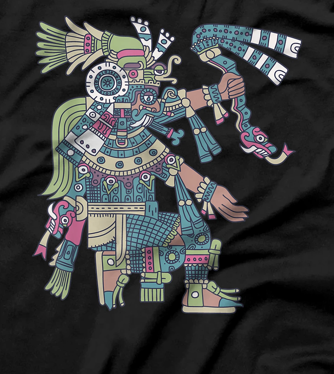Tlaloc - Aztec God of Rain - Aztec Deity T-Shirt