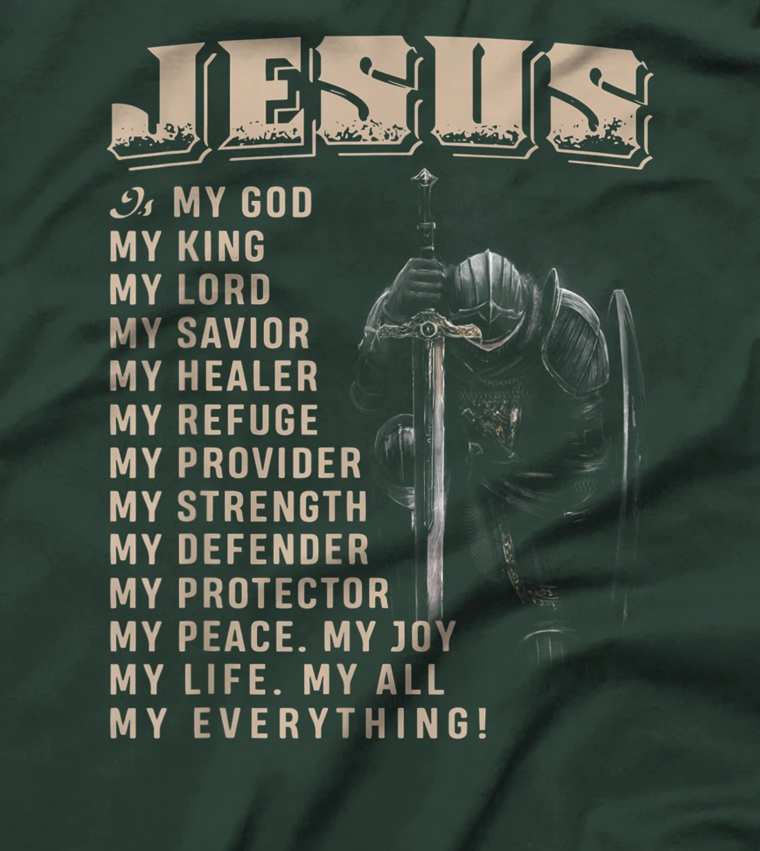 Jesus Is My God My King My Lord T-Shirt
