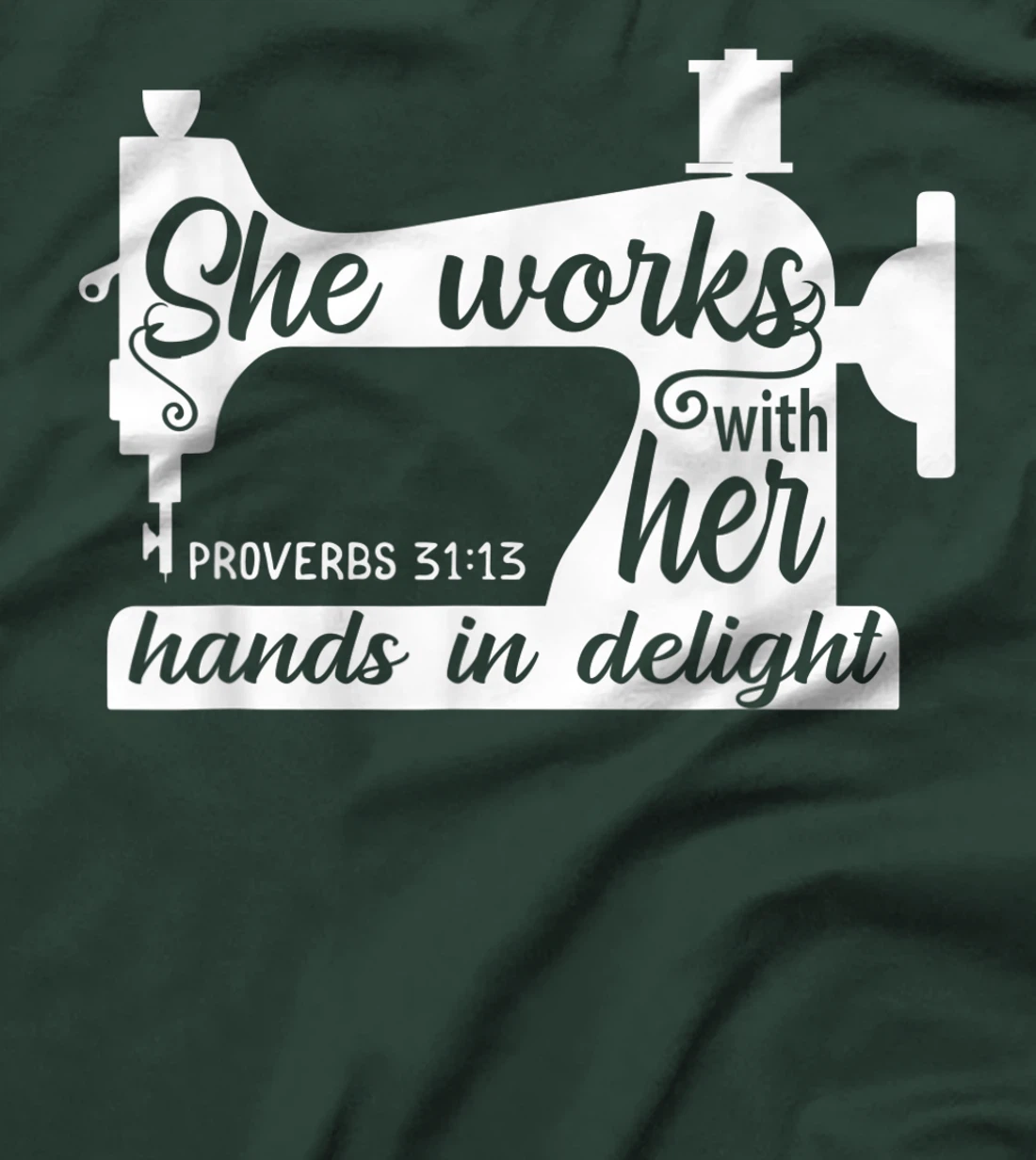 Sewing Machine Quilting Crocheting Faith Jesus God Bible T-Shirt