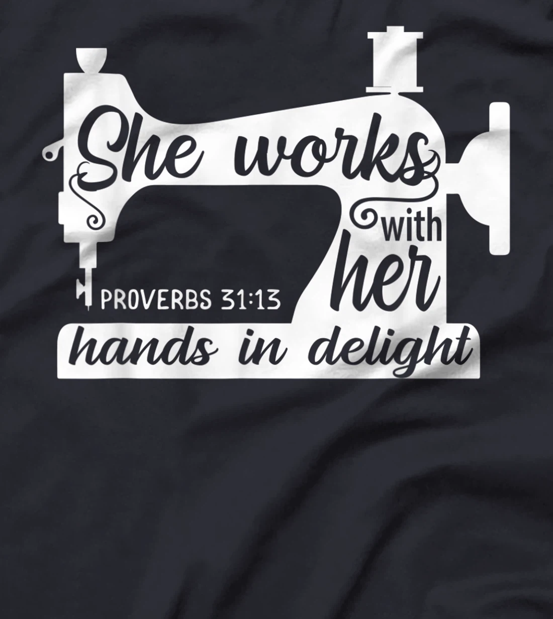 Sewing Machine Quilting Crocheting Faith Jesus God Bible T-Shirt