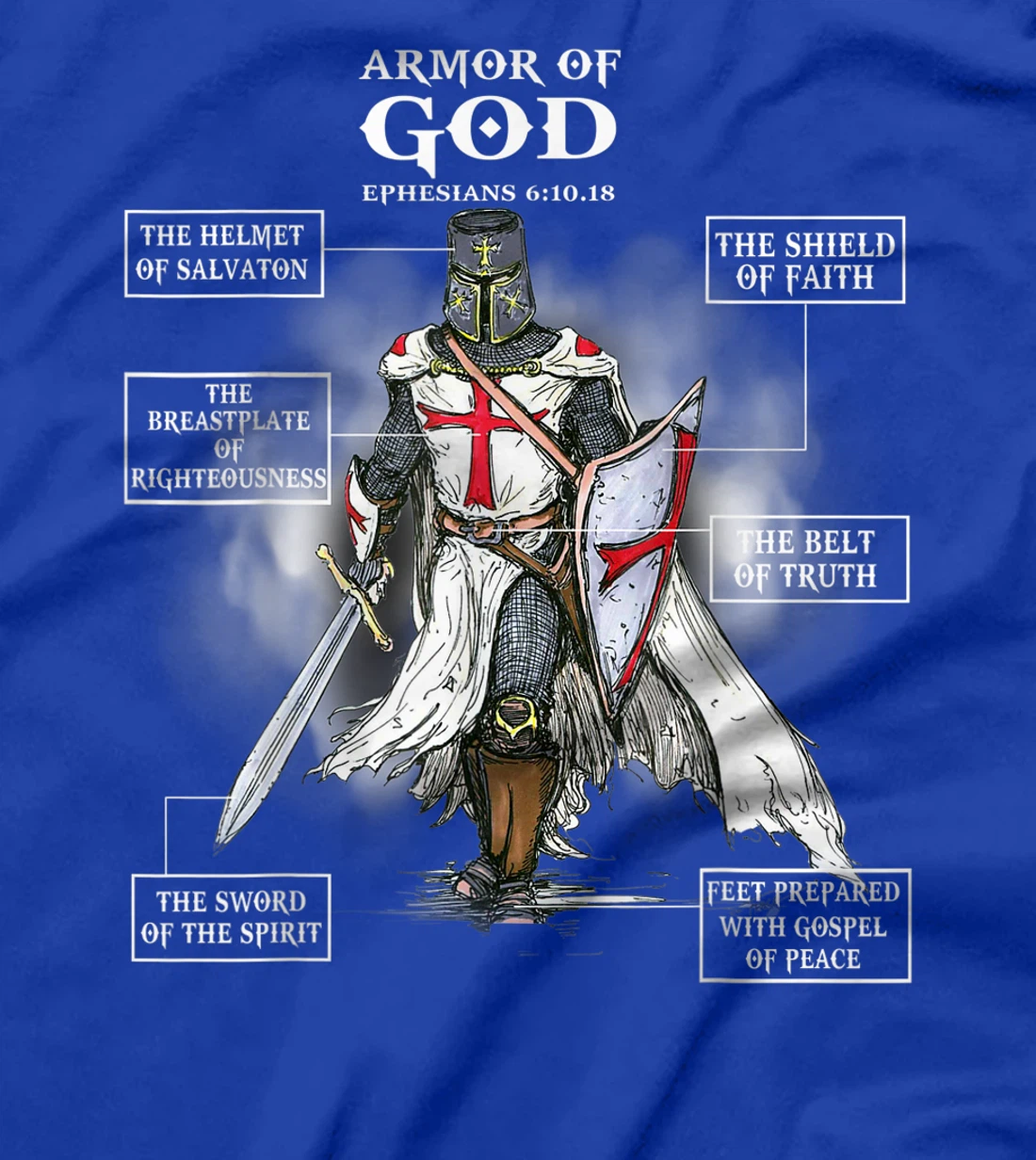 Armor Of God Bible Verse Great Gift For Religious Christian T-Shirt