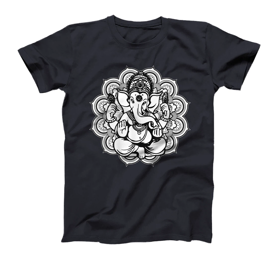 Ganesh Ganesha Elephant Mandala India Art Indian God Hindu T-Shirt