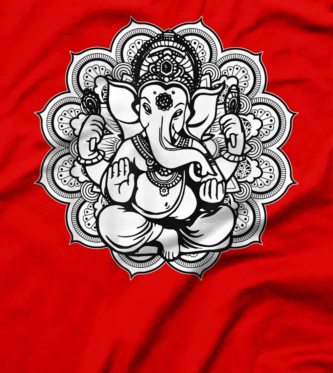 Ganesh Ganesha Elephant Mandala India Art Indian God Hindu T-Shirt