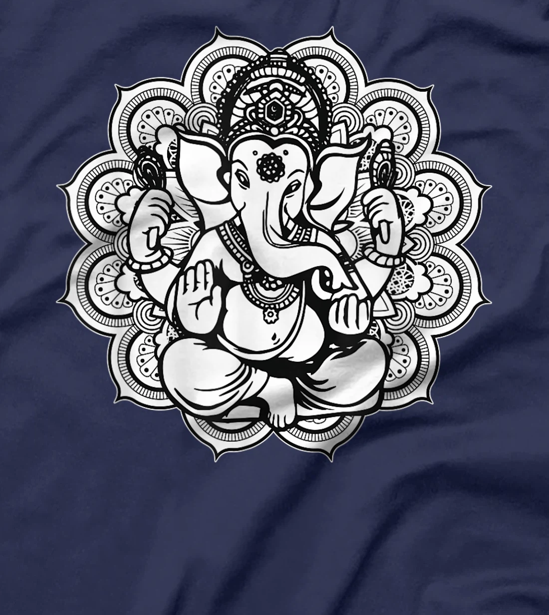 Ganesh Ganesha Elephant Mandala India Art Indian God Hindu T-Shirt