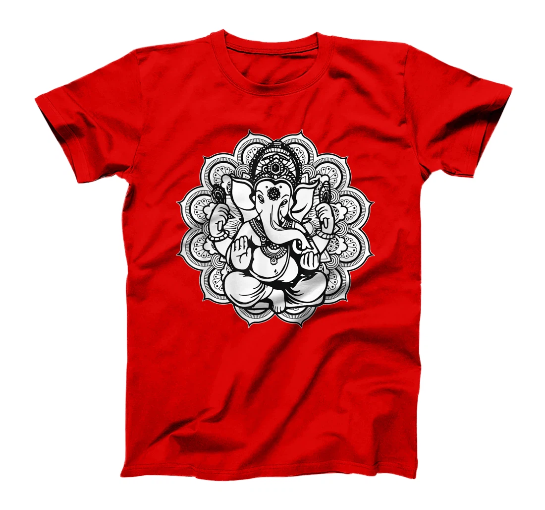 Ganesh Ganesha Elephant Mandala India Art Indian God Hindu T-Shirt