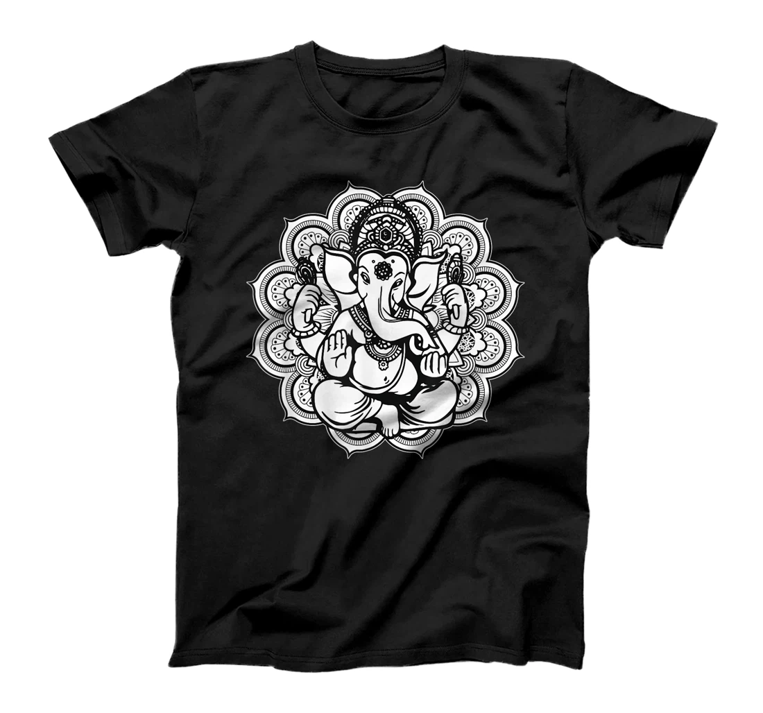 Ganesh Ganesha Elephant Mandala India Art Indian God Hindu T-Shirt