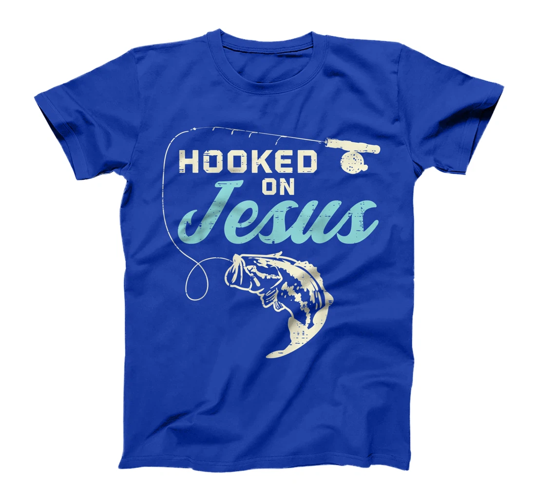 Hook On Jesus Bass Fishing Christian Religious God Gift T-Shirt