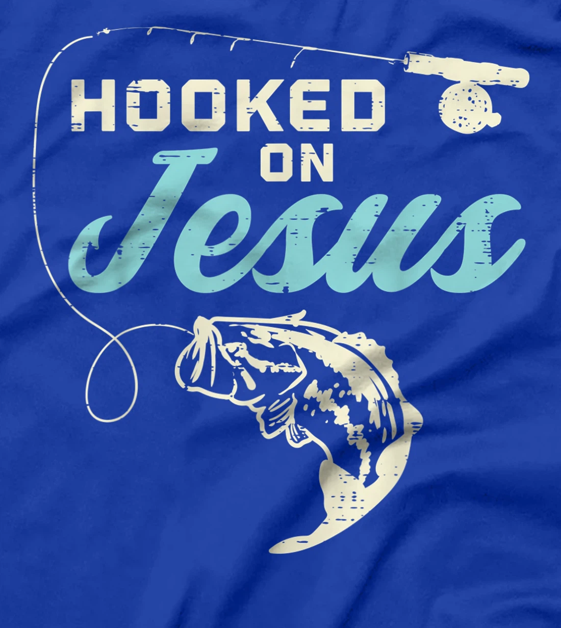 Hook On Jesus Bass Fishing Christian Religious God Gift T-Shirt