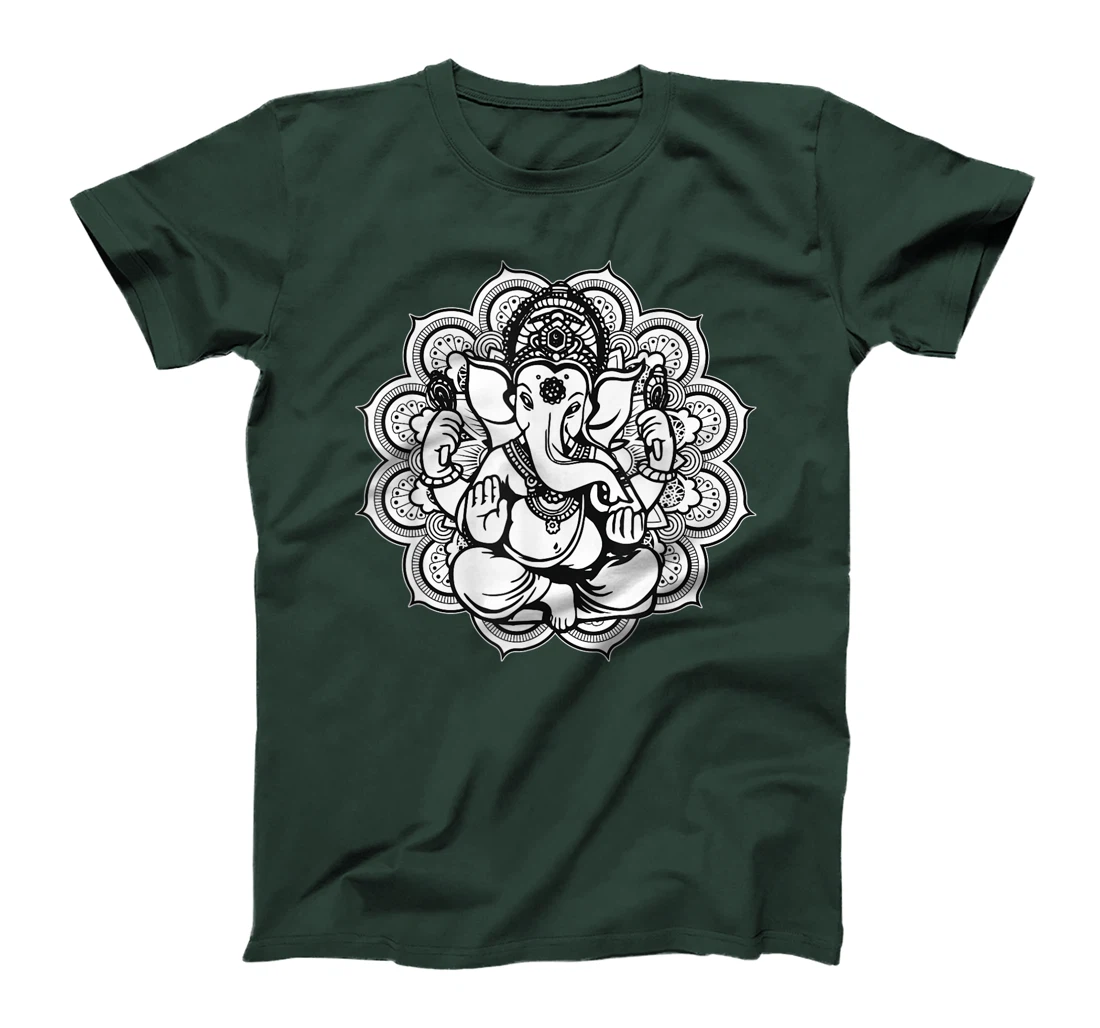 Ganesh Ganesha Elephant Mandala India Art Indian God Hindu T-Shirt