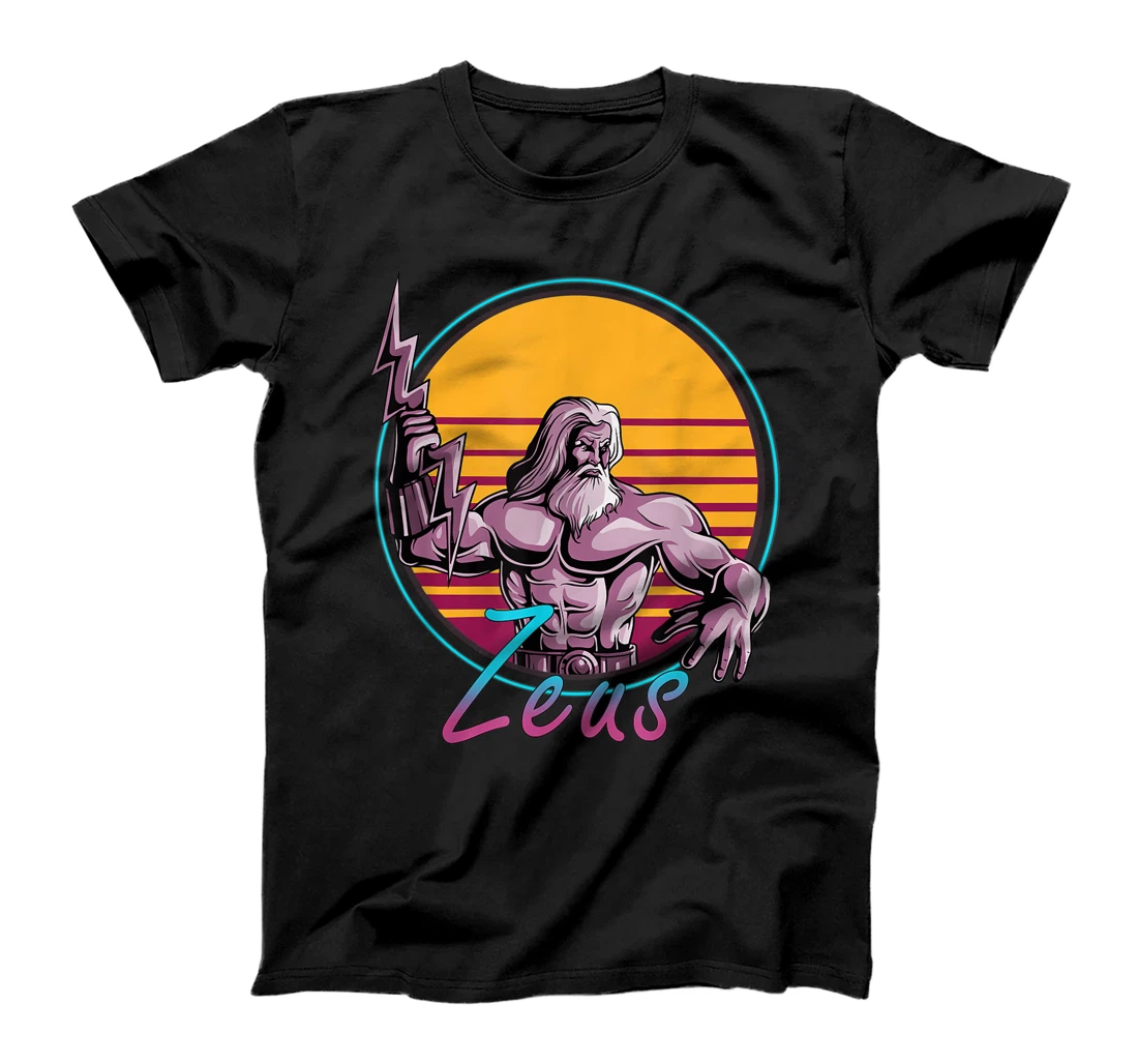 Retro 80s Zeus Greek Mythology God Retrowave Synthwave Gift T-Shirt