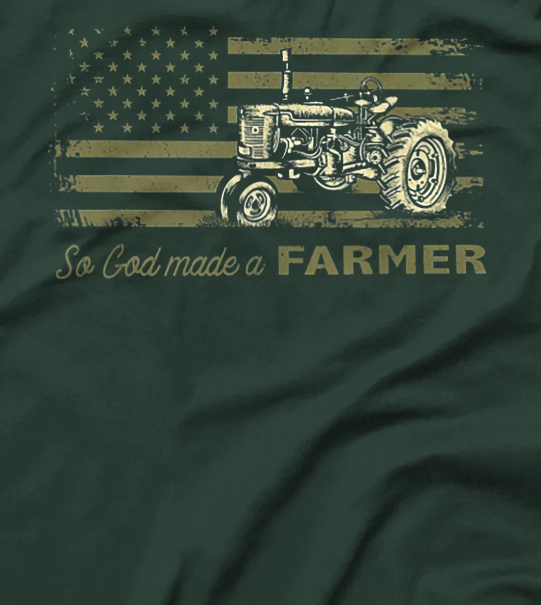 So God Made A Farmer America Flag Tractor T-Shirt