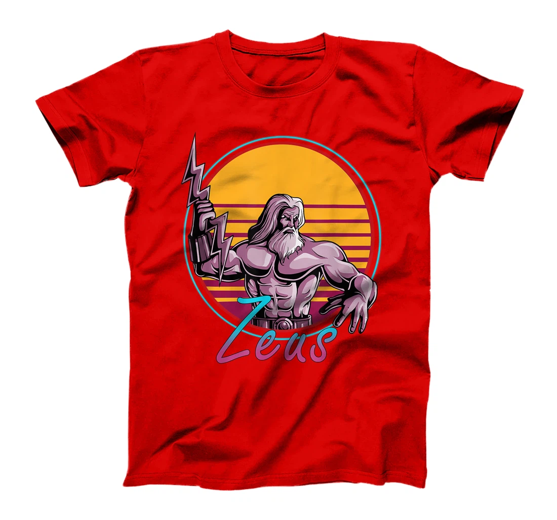 Retro 80s Zeus Greek Mythology God Retrowave Synthwave Gift T-Shirt