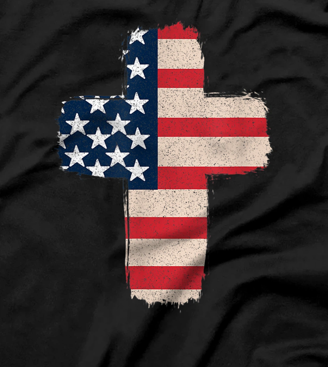One Nation Under God Christian Cross Blessed American Flag T-Shirt