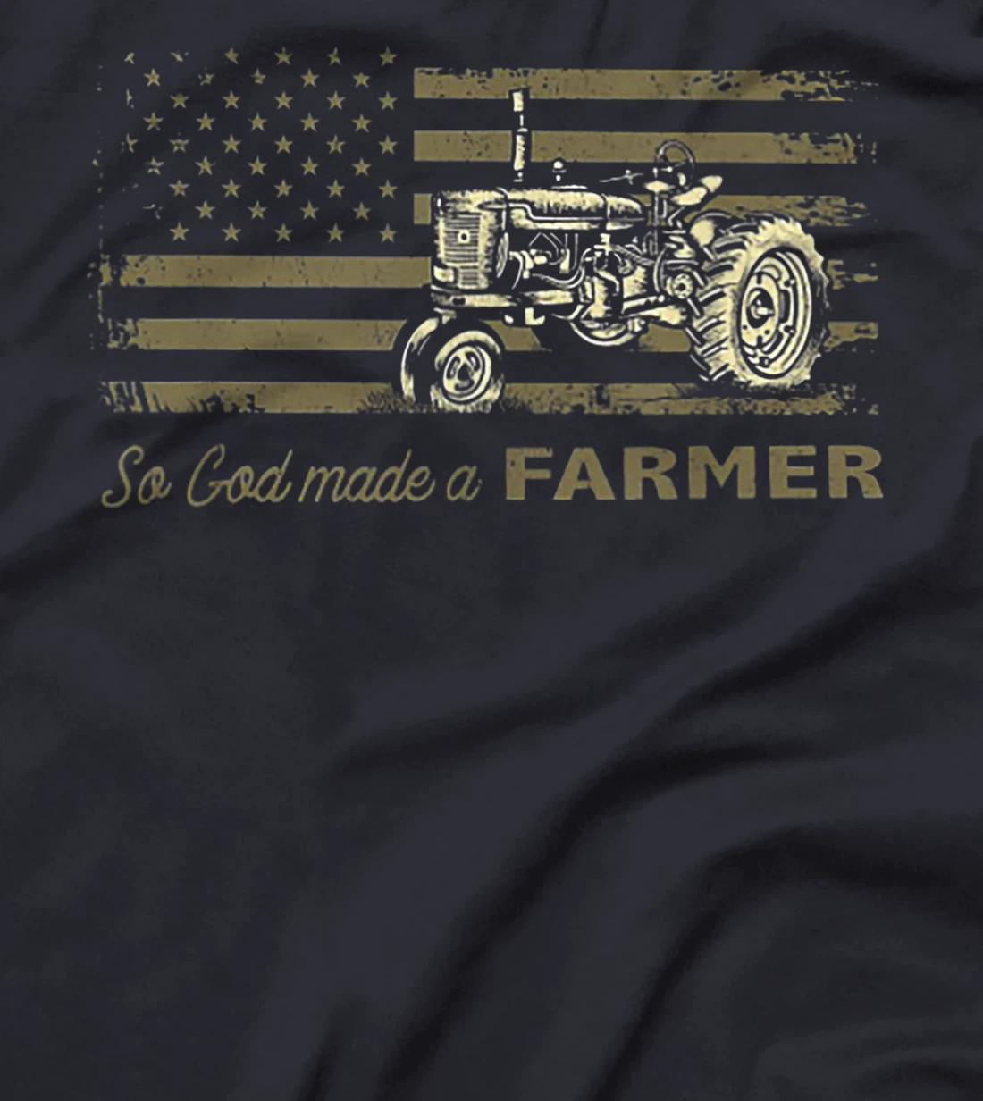 So God Made A Farmer America Flag Tractor T-Shirt