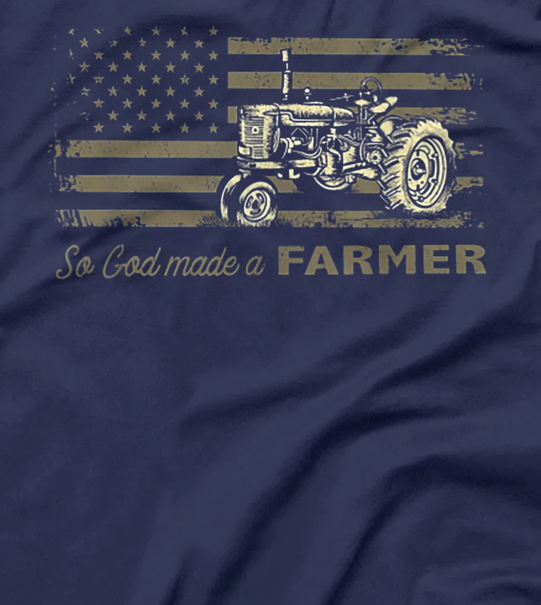 So God Made A Farmer America Flag Tractor T-Shirt