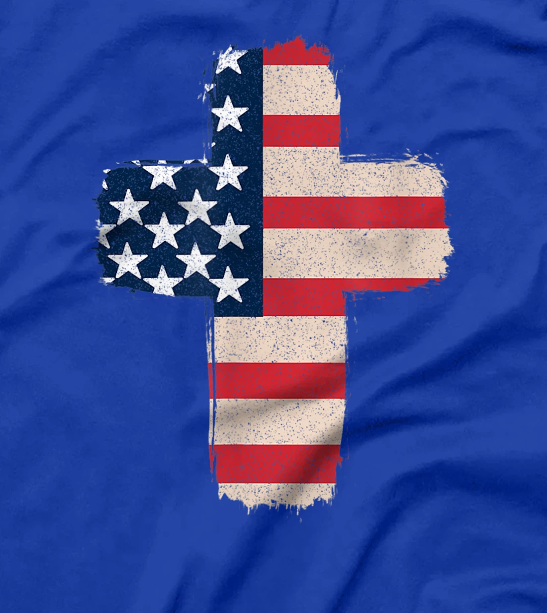 One Nation Under God Christian Cross Blessed American Flag T-Shirt