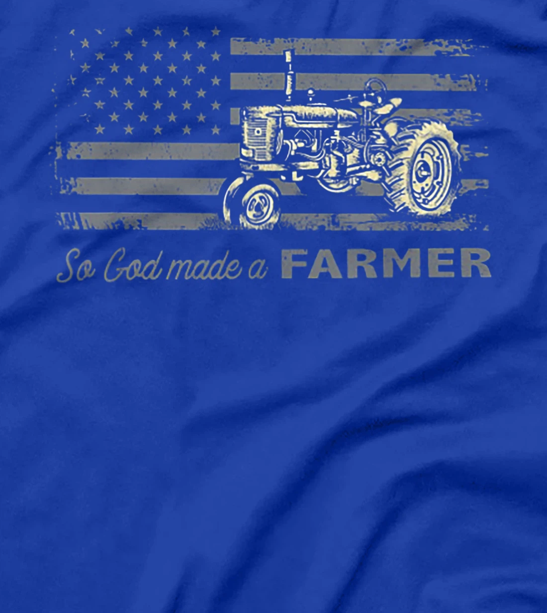 So God Made A Farmer America Flag Tractor T-Shirt