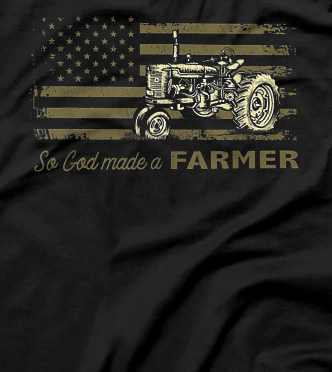 So God Made A Farmer America Flag Tractor T-Shirt