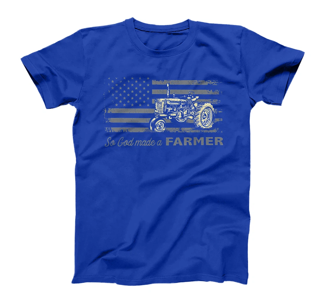So God Made A Farmer America Flag Tractor T-Shirt