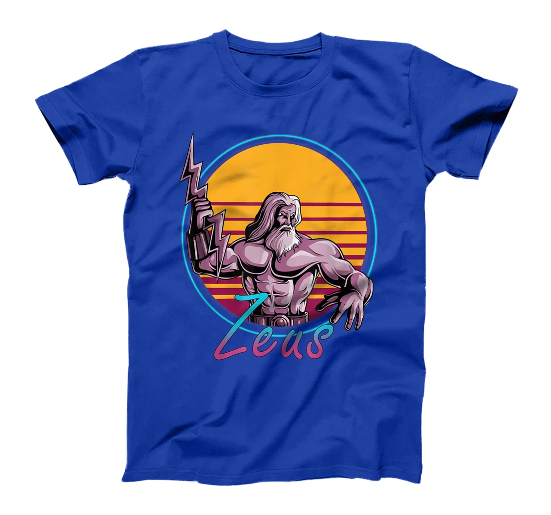 Retro 80s Zeus Greek Mythology God Retrowave Synthwave Gift T-Shirt